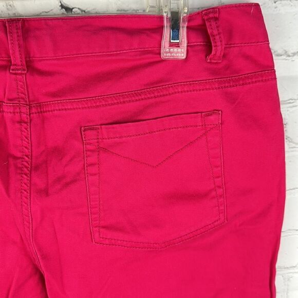 Merona Stretch Red/Pink Cropped Pants Size 12 - Picture 3 of 6